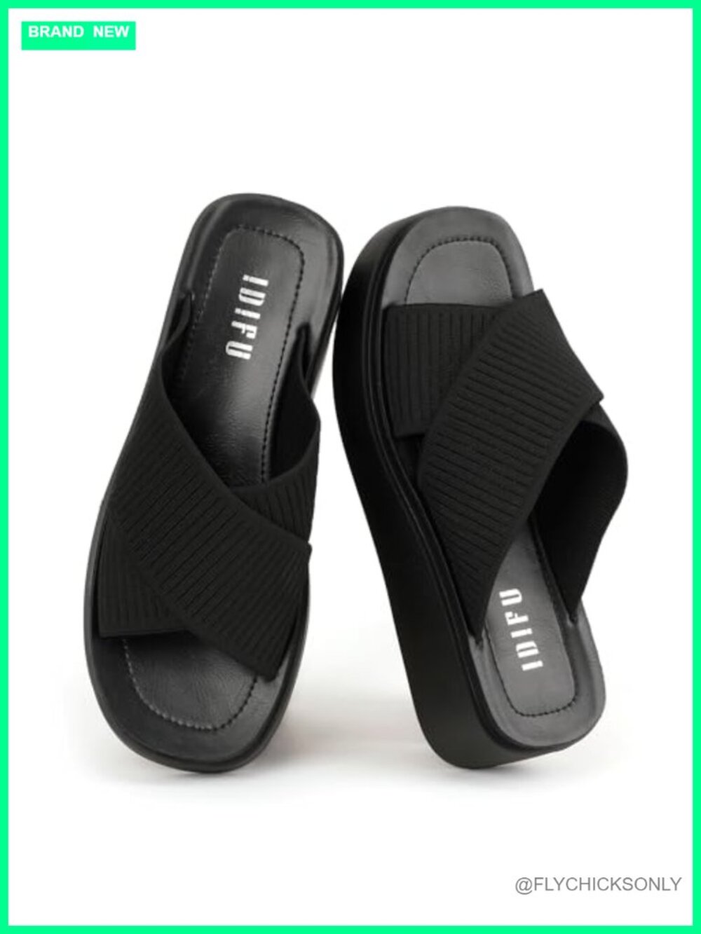 Platform Wedge Sandals Open Toe Chunky Slides Comfortable